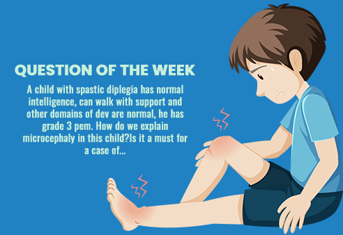 A child with spastic diplegia has normal intelligence, can walk with support and other domains of dev are normal, he has grade 3 pem.  How do we explain microcephaly in this child? Is it a must for a case of CP to have primitive reflexes present? I could not find any of the primitive reflexes. is it possible?