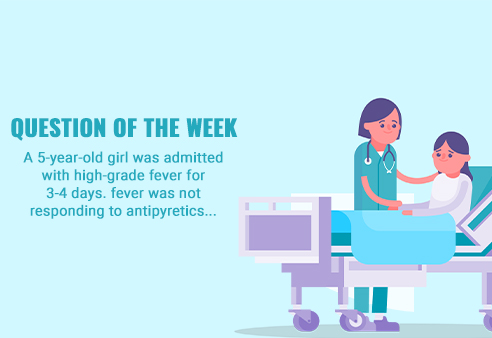 A 5-year-old girl was admitted with high-grade fever for 3-4 days. fever was not responding to antipyretics. there were no clinically significant signs and symptoms. diagnosis of enteric fever and malaria was made and she was placed on IV ceftriaxone oflox azithromycin inj. artesunate  CBC revealed TLC 9300 N 60 L30 PLATELETS 1.9LACS MP negative malaria antigen negative WIDAL negative Urine routine normal culture negative blood culture sent. The fever did not respond and antibiotics were upgraded to vancomycin. Repeat CBC TLC 4200 N 60 L 34 Platelets 1.5 Lacs ESR 16 RF negative CRP 12.2 (POSITIVE) - the possibility of Kawasaki disease. Was considered but there were no other clinical signs except for fever. 
Lumbar puncture was also done and the cells were 2 all lymphocytes protein 12 culture sent.